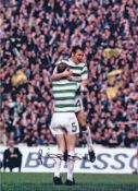 Autographed Billy Mcneill 16 X 12 Photo - Col, Depicting The Celtic Captain Being Chaired By Team