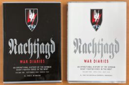 WWII, multi-signed limited edition collection: Nachtjagd War Diaries including 3 signed hardback