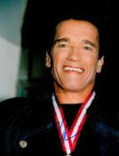 Arnold Schwarzenegger signed 10x8 colour photo. Austrian-American film actor, former bodybuilder,