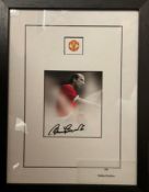 Legend Bobby Charlton Hand signed 4. 5x4 Colourised Photo in A black wooden frame measuring 13x10.