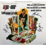 James Bond, multi-signed LP by member of Live and Let Die including Roger Moore, Jane Seymour and
