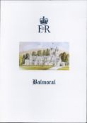 Royal official Balmoral Shooting Record of Game Shooting Card dated Saturday 10th January 2015