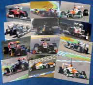 Motor Racing, 12 signed photographs from iconic racing stars including Dani Clos, Giedo van der