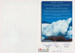 Stamp error Greenland 1996 Scott #226 inventor of overprint stamp with certificate. Good