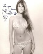 007 Bond girl Caroline Munro signed 8x10 The Spy Who Loved Me photo. Good condition. All