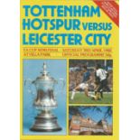 Football Steve Perryman and Larry May signed Tottenham Hotspur v Leicester City FA Cup Semi Final