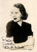 Gertrude Lawrence signed 7x5 vintage black and white photo dedicated. Gertrude Lawrence (4 July 1898