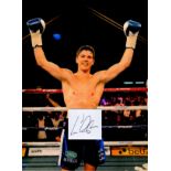 Boxing, Luke Campbell signed and mounted colour presentation photograph, approx 16x12. Campbell