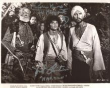 The Golden Voyage of Sinbad 8x10 movie photo signed by actress Caroline Munro and actor Kurt