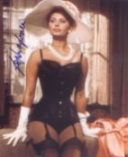 Sophia Loren signed 10x8 picture. Good condition. All autographs come with a Certificate of