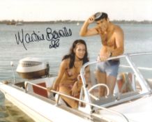 007 James Bond movie Thunderball 8x10 photo signed by actress Martine Beswick. Good condition. All