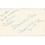 Professor Alla G Massevitch signed business card. Vice president Astronomical Council. Good