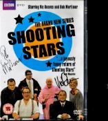 Bob Mortimer and Vic Reeves signed Shooting Stars DVD sleeve signature on cover disc included.