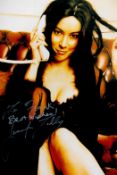 Jennifer Tilly signed and dedicated 10 x 8 inch colour photo. Tilly is an American Canadian