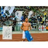 Football, Ciro Immobile signed and mounted colour presentation photograph and signature piece,