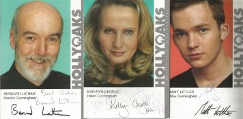 Collection of 3 Hollyoaks Signatures on Hollyoaks Cards. Signatures include Kathryn George ( Helen