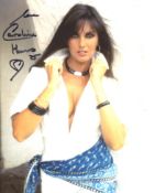 007 Bond girl Caroline Munro signed 8x10 The Spy Who Loved Me photo. Good condition. All