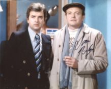 The Likely Lads 8x10 comedy scene photo signed by actor James Bolam. Good condition. All