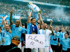 Football, Aleksandar Kolarov signed and mounted colour presentation photograph, approx 16x12.