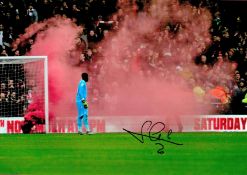 Brice Samba signed 12x8 colour photo. Congolese professional footballer who plays as a goalkeeper