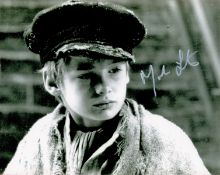 Mark Lester signed Oliver 10x8 black and white photo. Mark Lester (born Mark A. Letzer; 11 July