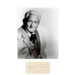 Spencer Tracy signature piece mounted below b/w photo. Approx overall size 14x11. Good condition.