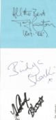 Eastenders Collection of 4 signature Cards Including Tony Caunter (Roy Evans), Bindya Solanki (