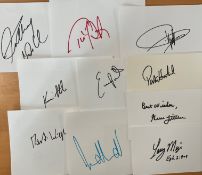 Golf Collection of 10 Signatures on signature cards. Signatures Include Anthony Wall, Tim