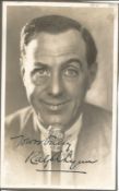 Ralph Lynn Signed 6 x 4 inch b/w photo mounted to card, slightly faded. Condition 6/10. Good