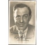 Ralph Lynn Signed 6 x 4 inch b/w photo mounted to card, slightly faded. Condition 6/10. Good