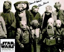 David Stone and one other signed Star Wars black and white photo. David Stone is an actor who