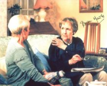 One Foot in the Grave comedy photo signed by Annette Crosbie and Doreen Mantle. Good condition.