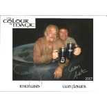 David Jason and Sean Astin signed 7x5 The Colour of Magic colour promo photo comes with accompanying