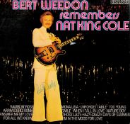 Bert Weedon signed album sleeve title Bert Weedon remembers Nat King Cole 33rpm vinyl record