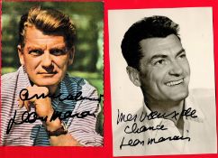 Jean Marais signed photo collection. 2 in total. 11 December 1913 - 8 November 1998 , known