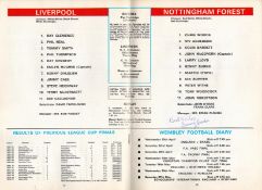 Multi-signed 1978 League cup final programme. Signed inside by 11. Signatures include Chris Woods,