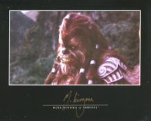 Star Wars 8x10 photo signed by aussie Basketball legend and actor Michael Kingma as the Wookie '
