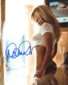 Baywatch actress Donna D'Errico signed stunning sexy 8x10 photo. Good condition. All autographs come