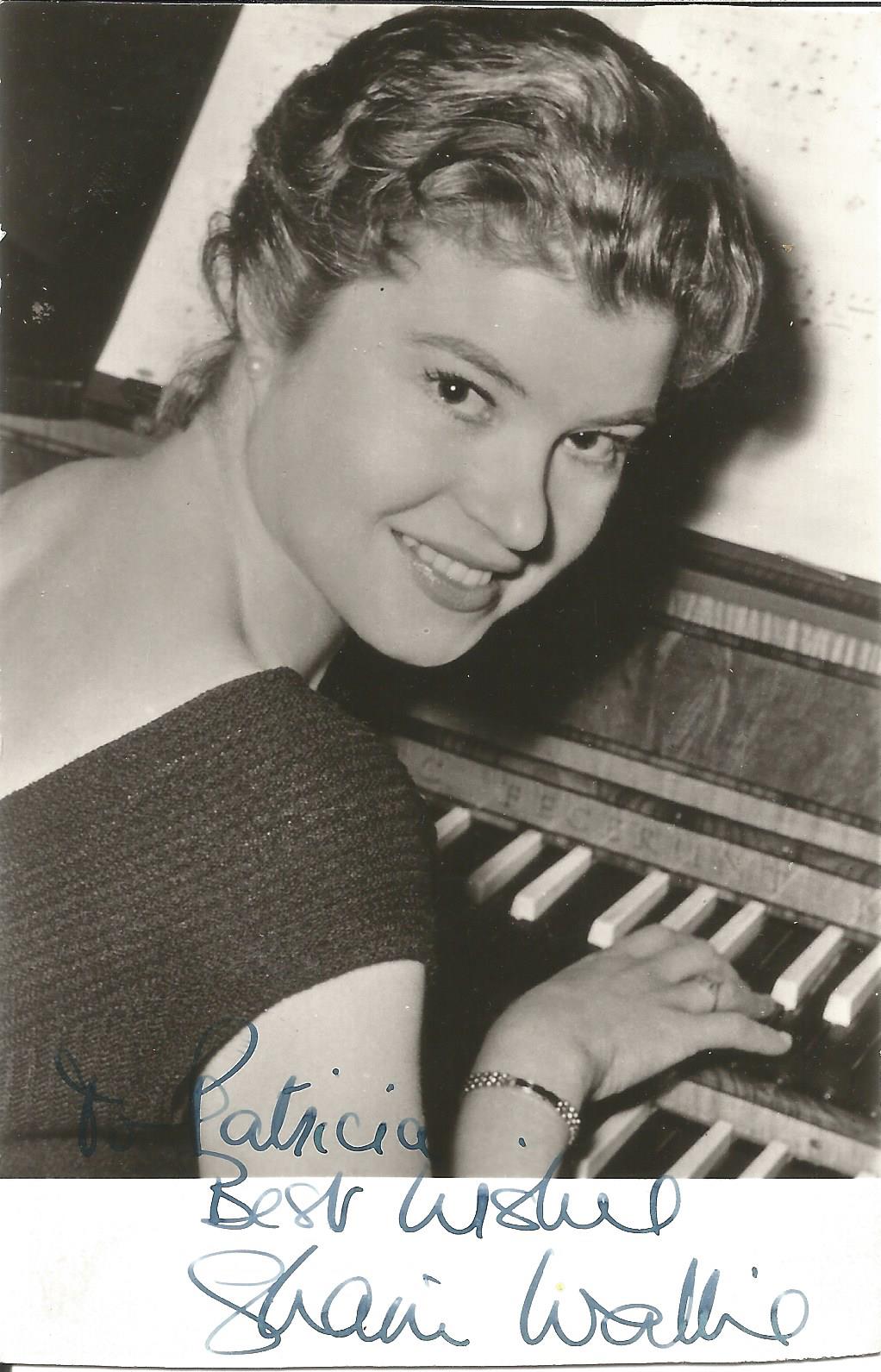 Shani Wallis signed 6 x 4 b/w photo with biography page. Good condition. All autographs come with