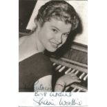 Shani Wallis signed 6 x 4 b/w photo with biography page. Good condition. All autographs come with