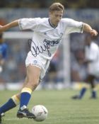 Leeds United former striker Lee Chapman signed 8x10 photo. Good condition. All autographs come