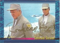 Richard Herd signed trading card for Sea Quest Herd was known for playing Admiral Noyce during