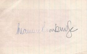 Maurice Bembridge small signature piece. Golfer. Good condition. All autographs come with a