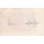 Maurice Bembridge small signature piece. Golfer. Good condition. All autographs come with a