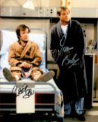James Bolam and Christopher Strauli signed Only When I Laugh 10x8 colour photo. Good condition.