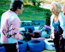 Actress Sheila Reid and Actor Melvyn Hayes signed 10 x 8 inch colour photo from the ITV sitcom