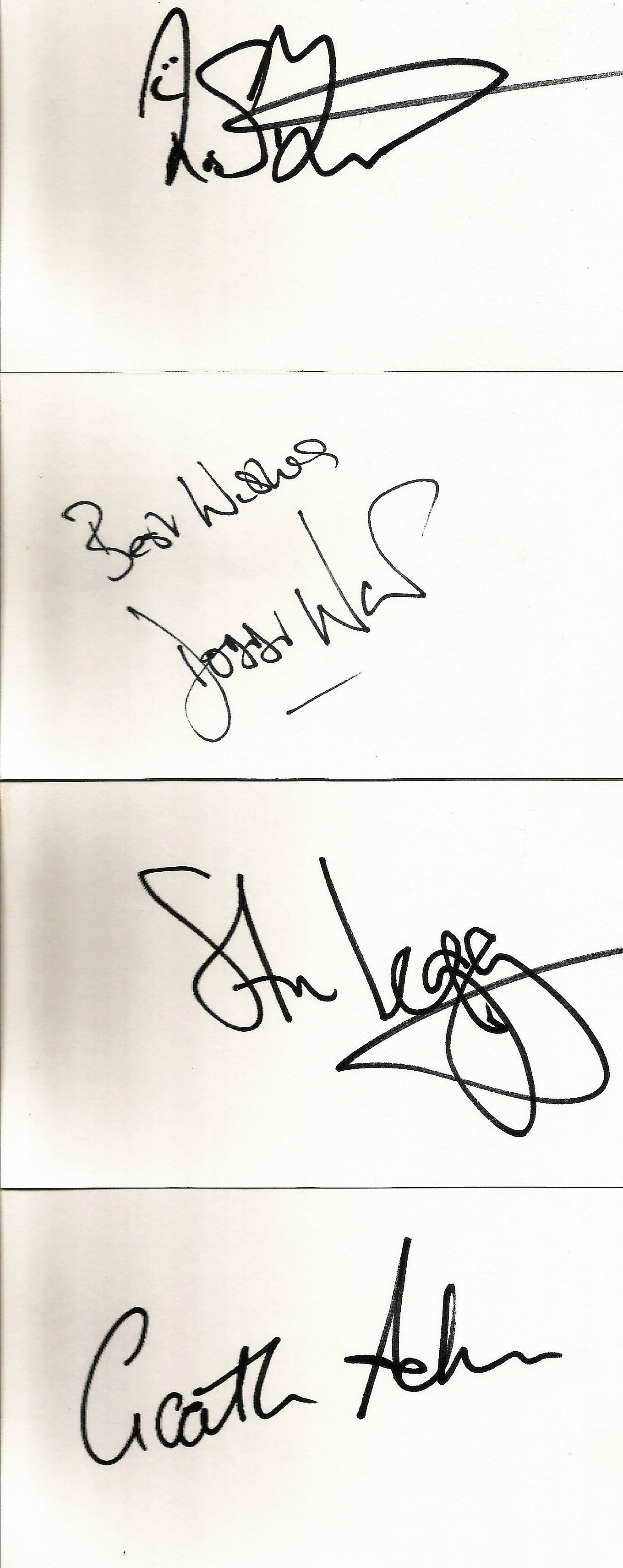 Collection of 9 Rugby Signatures on Card Including Brendan Jones, Gareth Archer, Stuart Legg, Doddie - Image 2 of 3