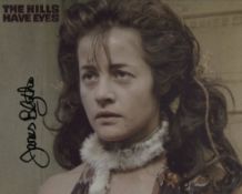 The Hills Have Eyes horror movie photo signed by actress Janus Blythe. Good condition. All