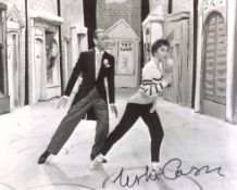 Leslie Caron signed 'Daddy Long Legs' Fred Astaire movie photo. Good condition. All autographs