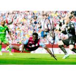 Football Micah Richards signed 12x8 colour photo pictured in action for Aston Villa. Micah Lincoln